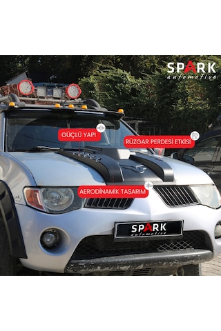 Mitsubishi L200 2007-2015 Yıl Aralığı Uyumlu Ön Kaput Büyük Scoop Siyah
