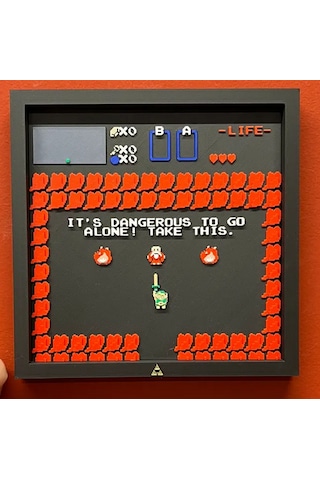 Zelda - Yalnız Gitmek Tehlikeli 3d Baskı Tablo Çerceve