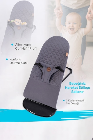 Cotton Sallanır Üç Kademeli Ana Kucağı Oyuncak Aparatı