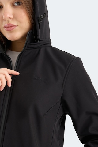 Slazenger Heat Control Kadın Çıkarılabilir Kapüşonlu Siyah Mont & Kaban Siyah