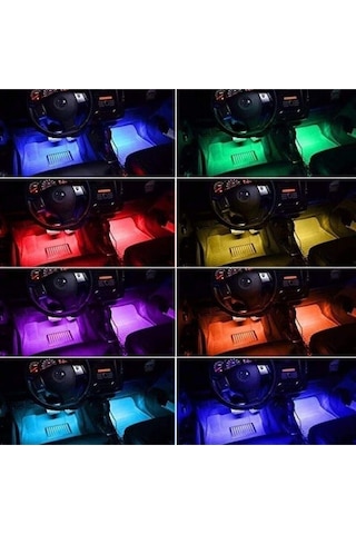 Müziğe Sese Duyarlı Ayak Altı Led Kumandalı Rgb