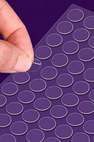 42 Adet Çift Taraflı Yuvarlak Montaj Macunu Şeffaf Nano Yapışkan Noktalar Tablo Not Poster Yapıştırıcı 10 MM