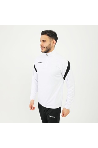 Tryon Beyaz - Siyah Erkek Futbol Kamp Sweat Kamp Eşofman Evo Pro 001