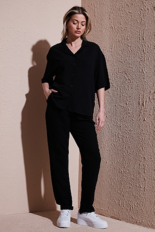 Fashion Friends Bayan Pantolon 25y0550k1 Siyah Siyah