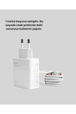 67 Watt Güçlü Turbo Şarj Aleti Samsung Note 10 Note 20 Uyumlu .