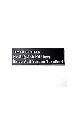 Pleksi Yaka İsimliği - Mıknatıslı - Personeli İsimliği Siyah