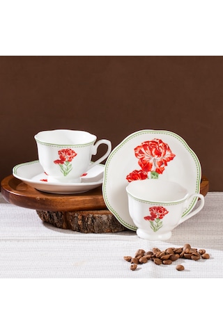 Perotti 16871-6 De Flore 2 Kişilik Porselen Kahve Fincan Takımı