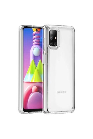 Newface - 832 - Samsung Galaxy M51 Kılıf Lüx - Kmrsfres - Şeffaf Silikon