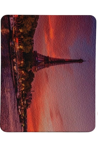 Paris Eyfel Kulesi Desenli Kaymaz Taban Optik Bilgisayar Notebook Mouse Pad Maus Ped 17,5x21,5cm
