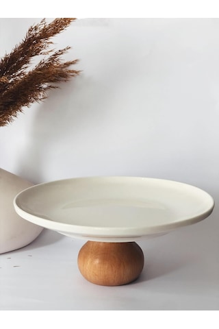 Ayaklı Sunumluk,meyvelik, Salata Kasesi,pasta Tabağı beyaz