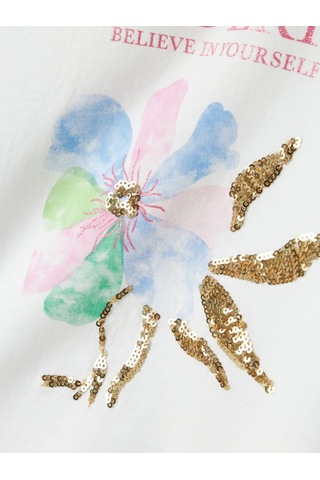 Name It Nkfdukko Ss Nreg Top Box Kız Çocuk T-shirt 13240652 Beyaz