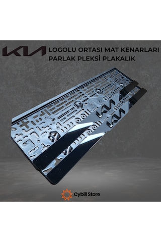 Kia Logolu Mat Ortalı Parlak Pleksi Plakalık 2 Li Set Tüm Araçlarla Uyumlu 1 Takım 2 Adet 1 Takım 2 Adet