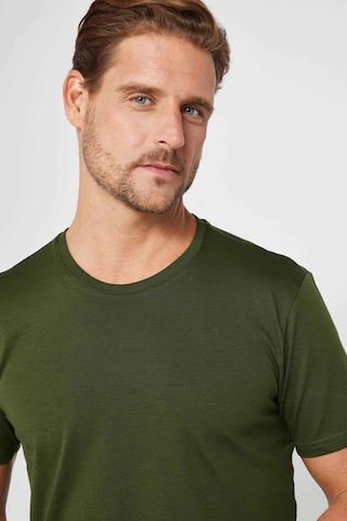 Tudors Erkek Slim Fit Dar Kesim Bisiklet Yaka %100 Organik Pamuk Yumuşak Dokulu Kısa Kol Haki Tişört-31082-haki Haki