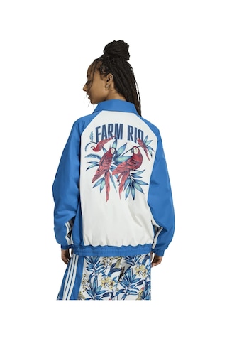Kd2195-k Adidas X Farm Rıo Premıum Kadın Ceket Beyaz Kd2195-k Beyaz Mavi