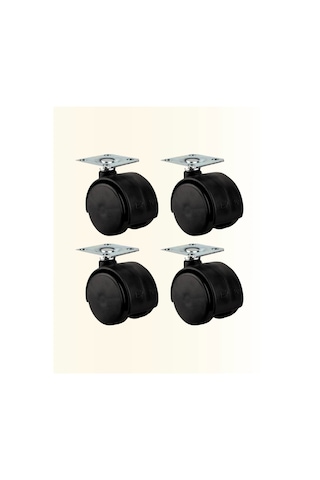 6 Cm Kilitsiz Masa Ayağı Tekerleği 4 Lü Set Çok Amaçlı Renkli