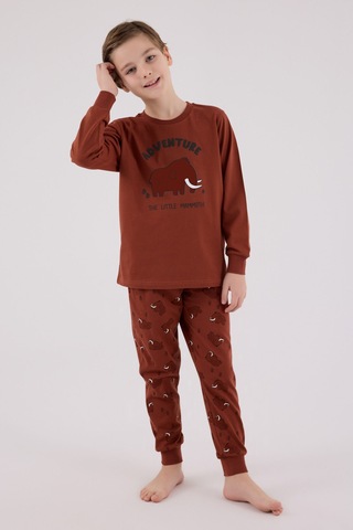 Rolypoly Erkek Çocuk Kahverengi Pijama Takımı Rp3667-c-v1