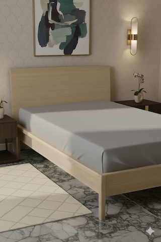 %100 Pamuk Ranforce Premium Tek Kişilik Çarşaf - Koyu Gri Koyu Gri