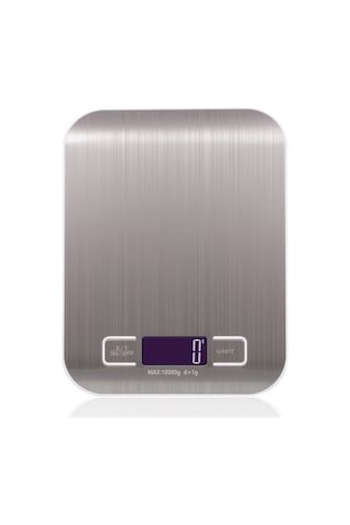 Youtek Pişirme Terazi Gümüş - Şarjlı Ve Pil Desteğiyle 10kg/1g Hassasiyet, Abs+çelik, 4 Birim Ölçüm G, Lb, Oz, Ml Gümüş