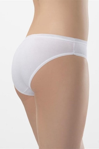 Faal 218x6 Kadın %100 Pamuk 6'lı Penye Ribana Bikini Külot-beyaz Beyaz