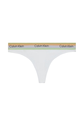 Calvin Klein Kadın Marka Logolu Beyaz Tanga-16251