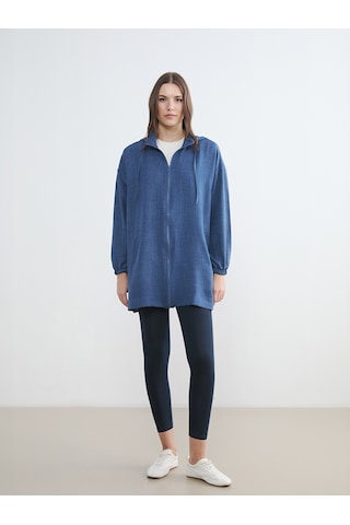 Lc Waikiki Lc Waıkıkı Lacivert Kapüşonlu Oversize Kadın Tunik