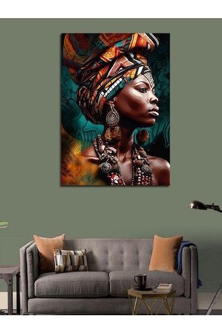 Kanvas Tablo Afrikalı Kadın 100cmx140cm