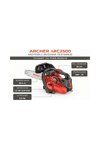 Motorlu Testere Archer Arc2500