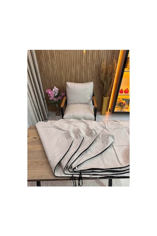 4 Adet Bahçe , Balkon Mobilyası ,minder Kılıfı , Koruyucu Kılıf , Minder Örtüsü , Bahçe Mobilyası Krem