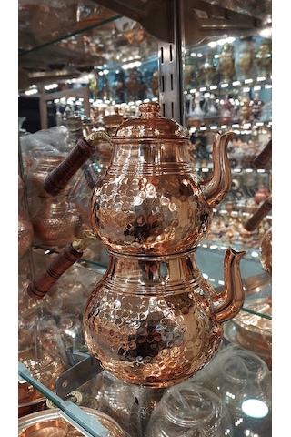 Bakır Çaydanlık & Bakır Demlik El Dövmesi Dövme Desenli