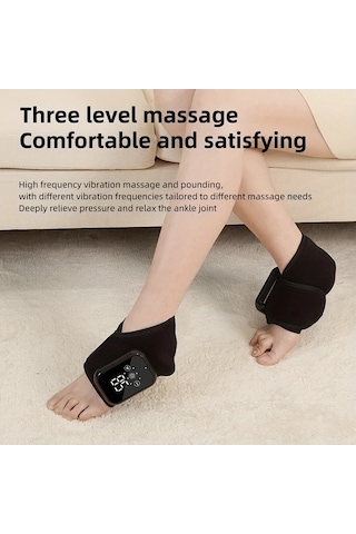 Pazly Usb Şarjlı Siyah Ayak Masaj Aleti, 3 Masaj Modu & 3 Sıcaklık Seviyesi, Tatil Hediyesi, Arkadaşlar Ve Yaşlılar İçin, 1 Paket Siyah
