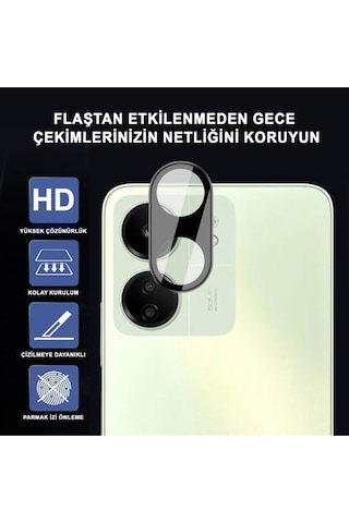 Redmi 13c Uyumlu Kamera Lens Koruyucu Dayanıklı Kamera Koruyucu