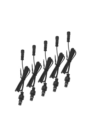 Mufunye 5 Adet 1m Ip67 Su Geçirmez 2 Pinli Led Denizaltı Lambası Uzatma Kablosu, Pvc Malzeme, Bahçe/trase Lambaları İçin Hızlı Bağlantı