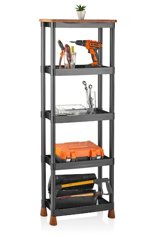 Çok Amaçlı 5 Raflı Su Geçirmez Örtülü Mutfak Banyo Balkon Dolabı