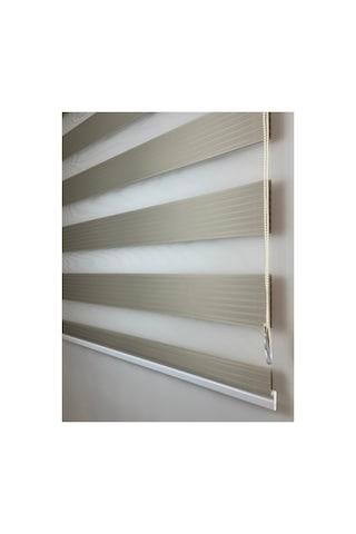 Binbirperde Kum Beji Pileli Zebra Stor Perde Ev/ofis Perdesi Aluminyum Sistem
