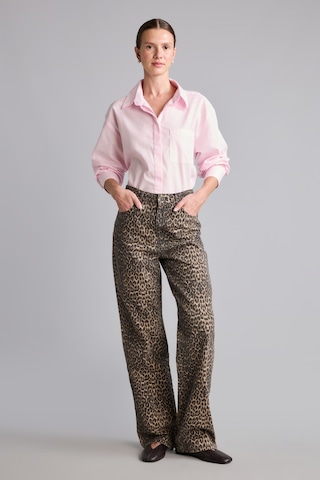 Defacto Leopar Desenli Straight Fit Cepli Normal Bel Uzun Gabardin Pantolon I8221ax26wnbn341 Kahve-bn341