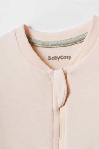 Babycosy Organic Wear %100 Organik Pamuk,bebek Tulum Uzun Kollu Fermuarlı Organik Yenidoğan Tulum Unisex Bebek Giyim Ekru