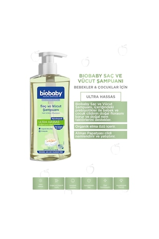 Biobaby Saç ve Vücut Şampuanı 500 Ml 2 Adet