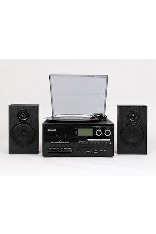 Dosound Tr-18 Ahşap Hoparlörlü Pikap Çalar Kaset Cd Bluetooth Usb Sd Müzik Sistemi 1 Adet