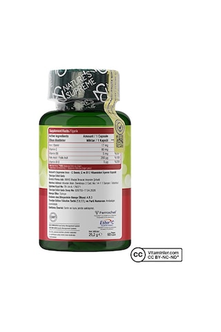 Nature S Supreme Iron-c Complex 60 Kapsül