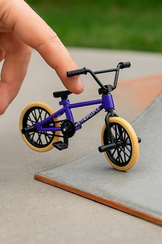 Tech Deck Bmx Bisikleti Wethepeople Mor Gerçek Metal Çerçeve Parmak Bisiklet Oyuncak Model 12