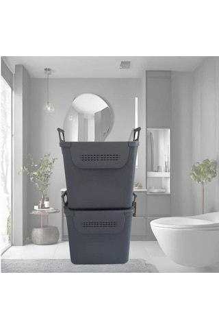 Geseus Motek Mybox 2x30 Litre Kulplu Çok Amaçlı Organizer Saklama Kutusu-mt-35 001