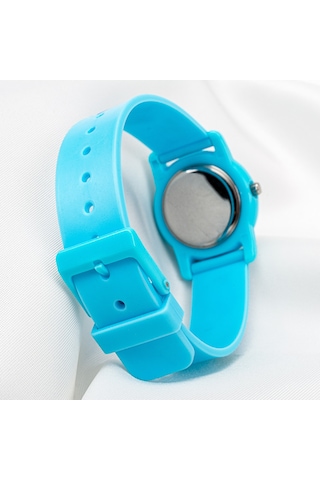 Şık Mavi Renk Silikon Kordonlu Yunus Balığı Figürlü Çocuk Saat