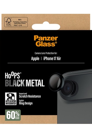 Panzerglass Hoops Apple Uyumlu iPhone Air Black Kamera Lens Koruyucu