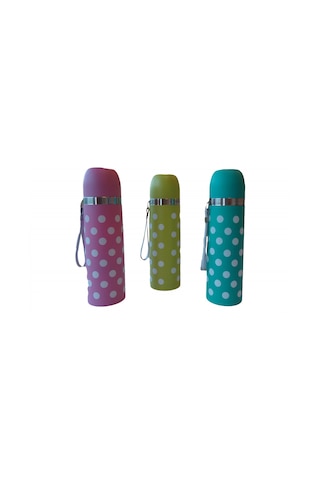 Sema Baby Puantiyeli Bebek Termosu 350 Ml - Yeşil Çok Renkli