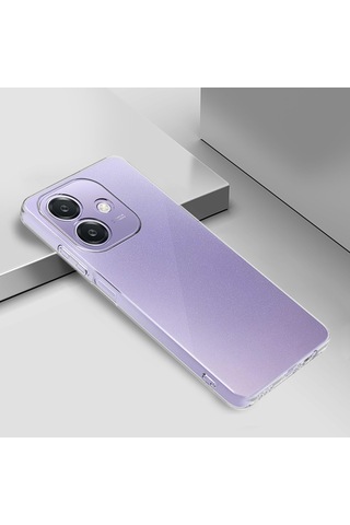 Oppo A3 Kılıf Kamera Korumalı Şeffaf Kalın Üstün Koruma Silikon Systemcom