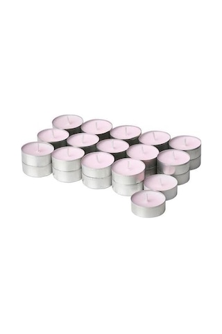 Ikea 30 Lu Yasemin,zambak Kokulu Mum Çiçek Kokusu Mini Mum 3.8 Cm Açık Pembe Çok Renkli