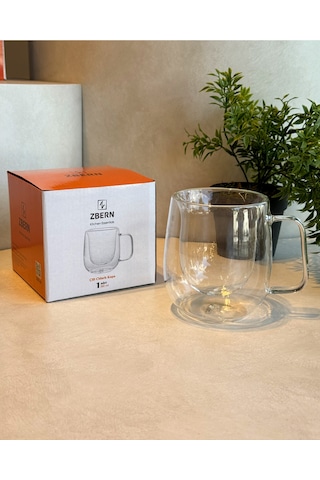 Çift Cidarlı Kupa - 350 Ml Şeffaf