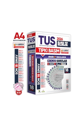Karakutu Yayınları 2026 Tus Klinik Tıp Bilimleri Ösym Çıkmış Soru Tıpkı Basım Son 9 Yıl 18li Deneme Kitapçığı