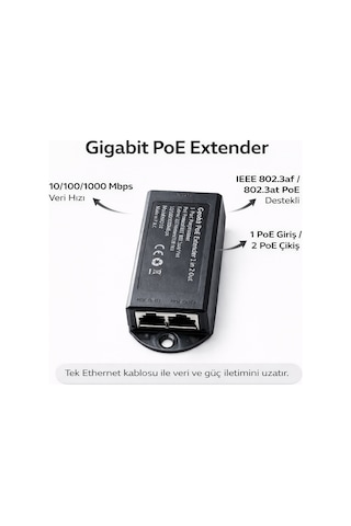 Nvd-2202 10/100/1000 1 In 2 100m Gigabit Poe Repeater Extender