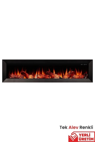 Magel 160 Elektrikli Şömine - Isıtıcısız, Metal Çerçeveli, Tek Re